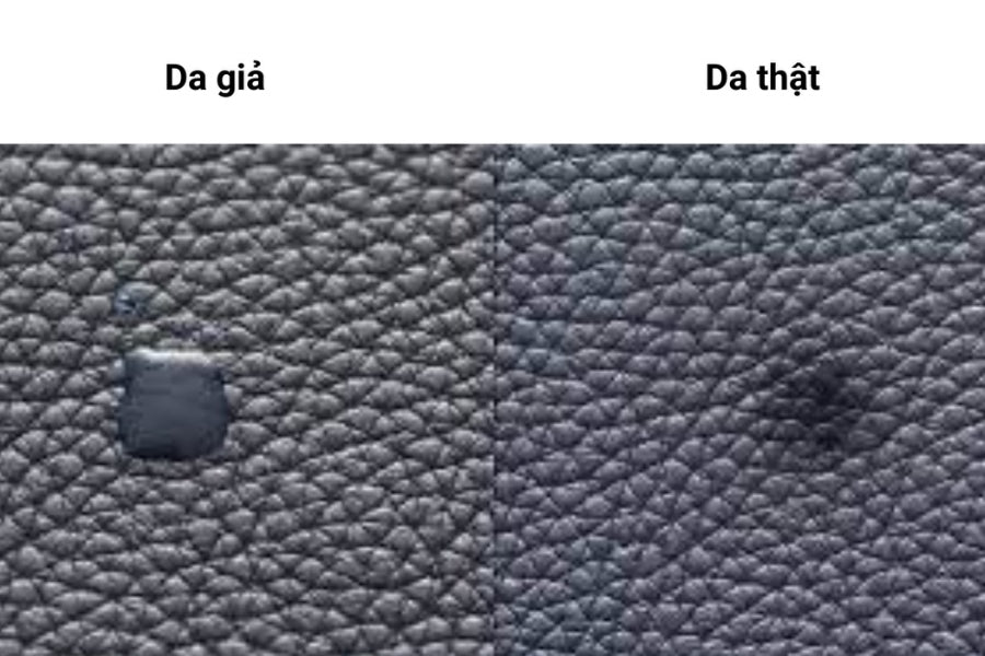Phân biệt sofa da thật và da PU với nước