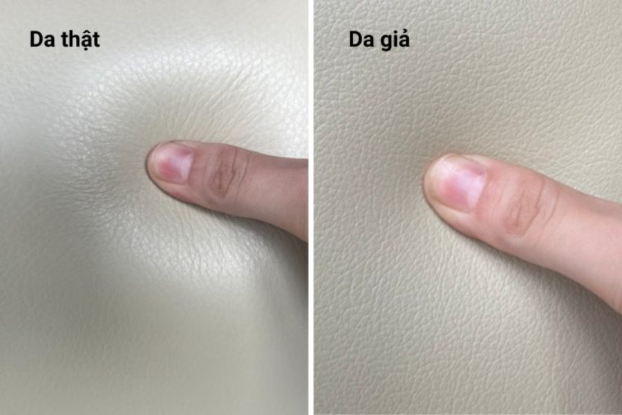 phân biệt da thật và da pu qua độ đàn hồi