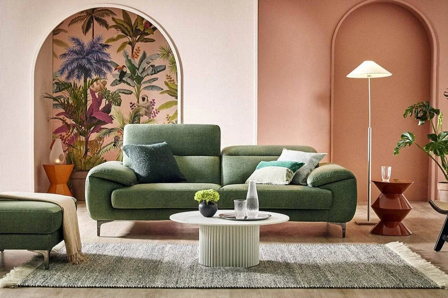 Sofa văng nỉ 2 chỗ tựa gật gù LENA