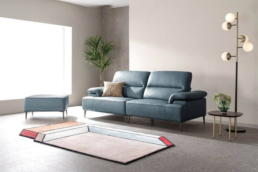 sofa văng da 2m màu xanh VESSA