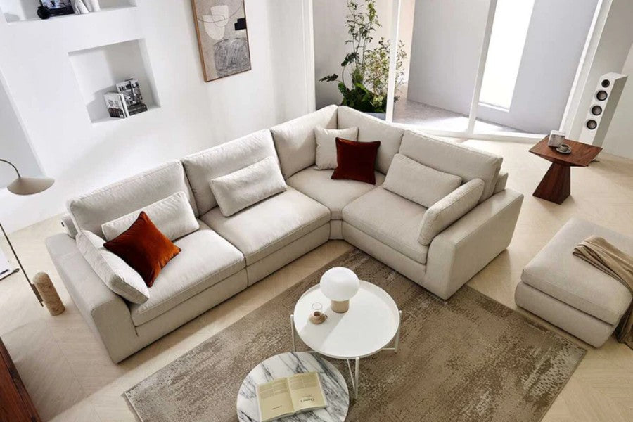 Sofa góc nỉ HUMBERT 3 chỗ tựa liền