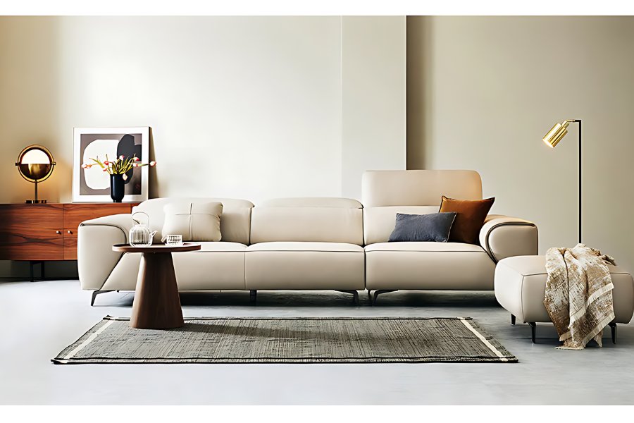 Sofa văng da CYRUS tựa gật gù