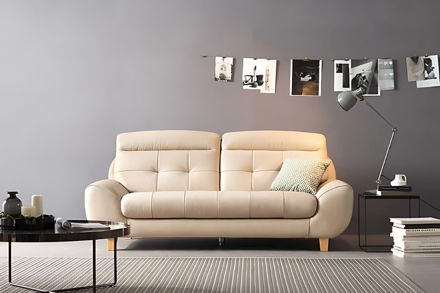 Sofa văng da DIANE 2 chỗ tựa liền