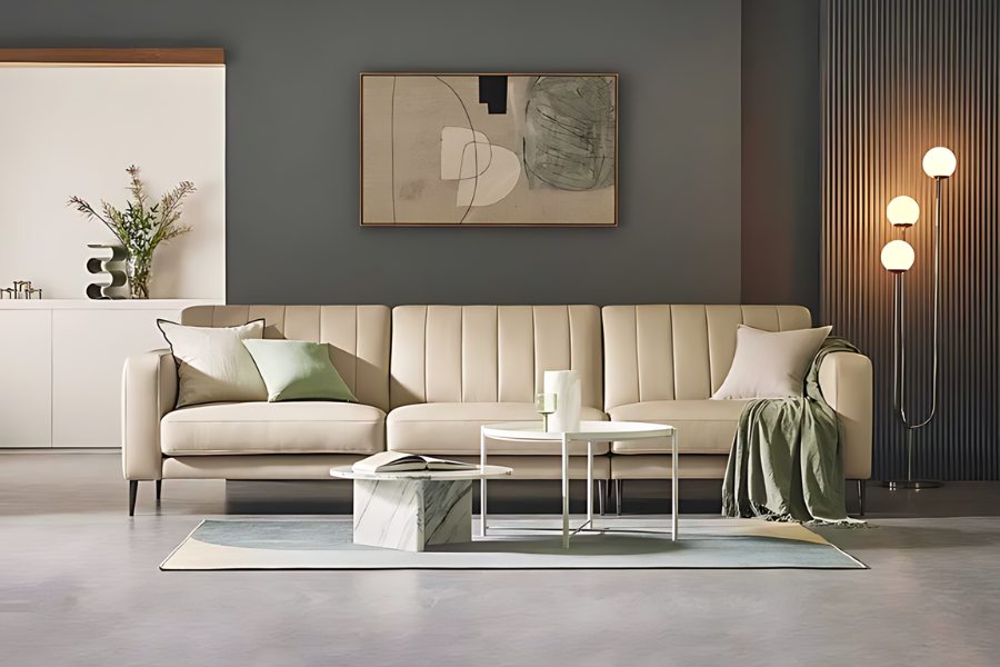 Sofa văng da DONA 3 chỗ tựa liền
