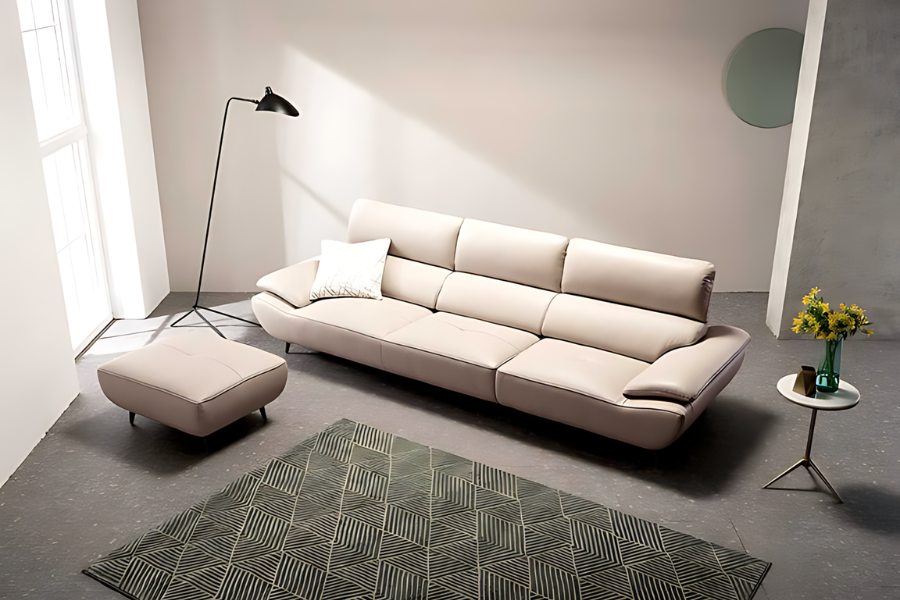 Sofa văng da DORIAN 3 chỗ tựa liền