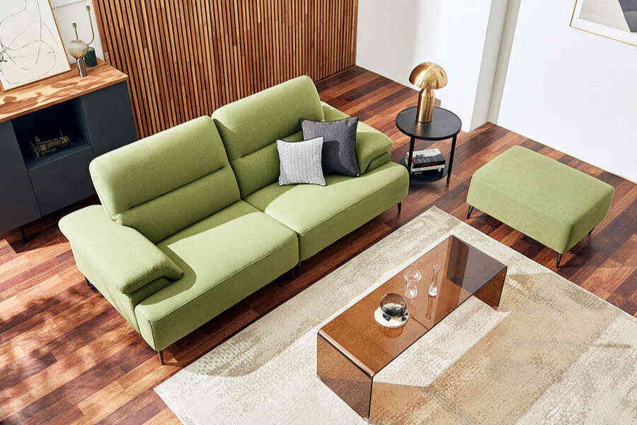 Sofa văng 2m2 bọc nỉ 2 chỗ tựa liền mềm mại - VESSA