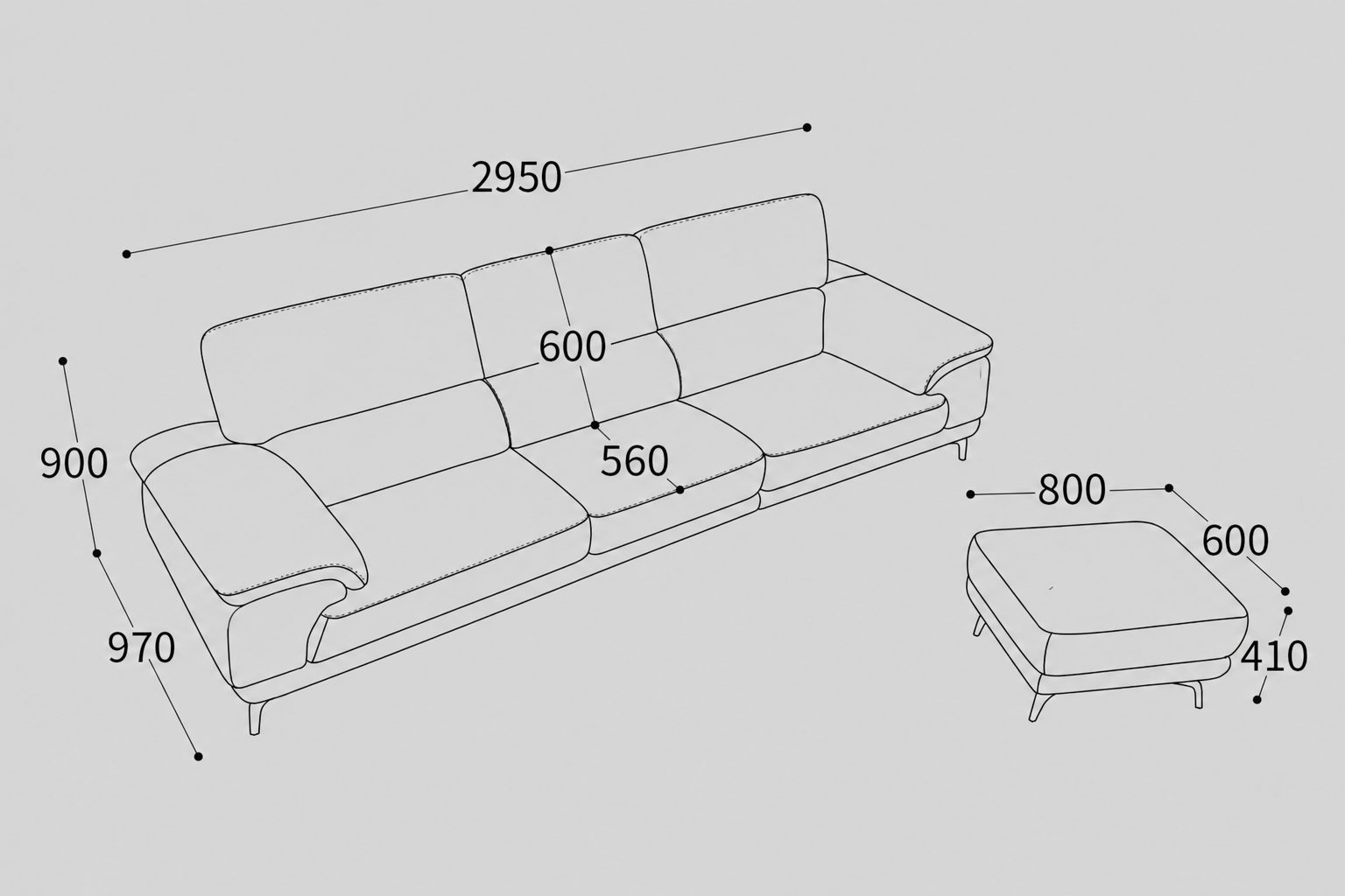 Cập nhật kích thước ghế sofa 3 chỗ chuẩn nhất 2024